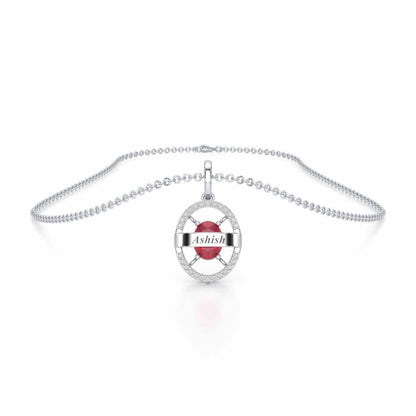 Glow Board Silver Pendant - White Gold - Image 3