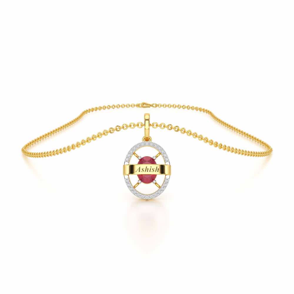 Glow Board Silver Pendant - Yellow Gold - Image 3
