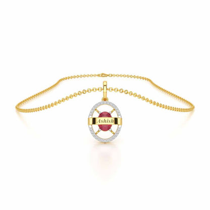 Glow Board Silver Pendant - Yellow Gold - Image 3