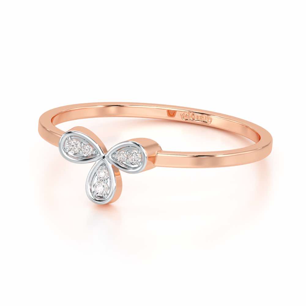 Glow Petals Silver Ring - Rose Gold - Image 2