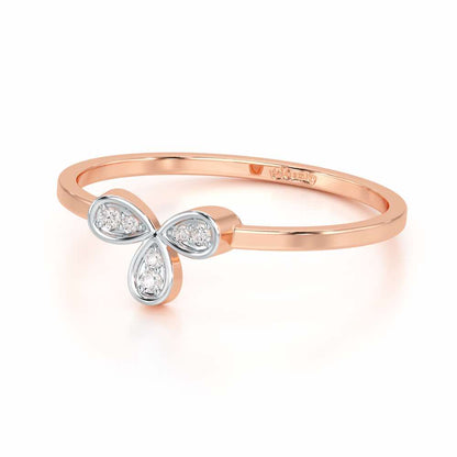 Glow Petals Silver Ring - Rose Gold - Image 2