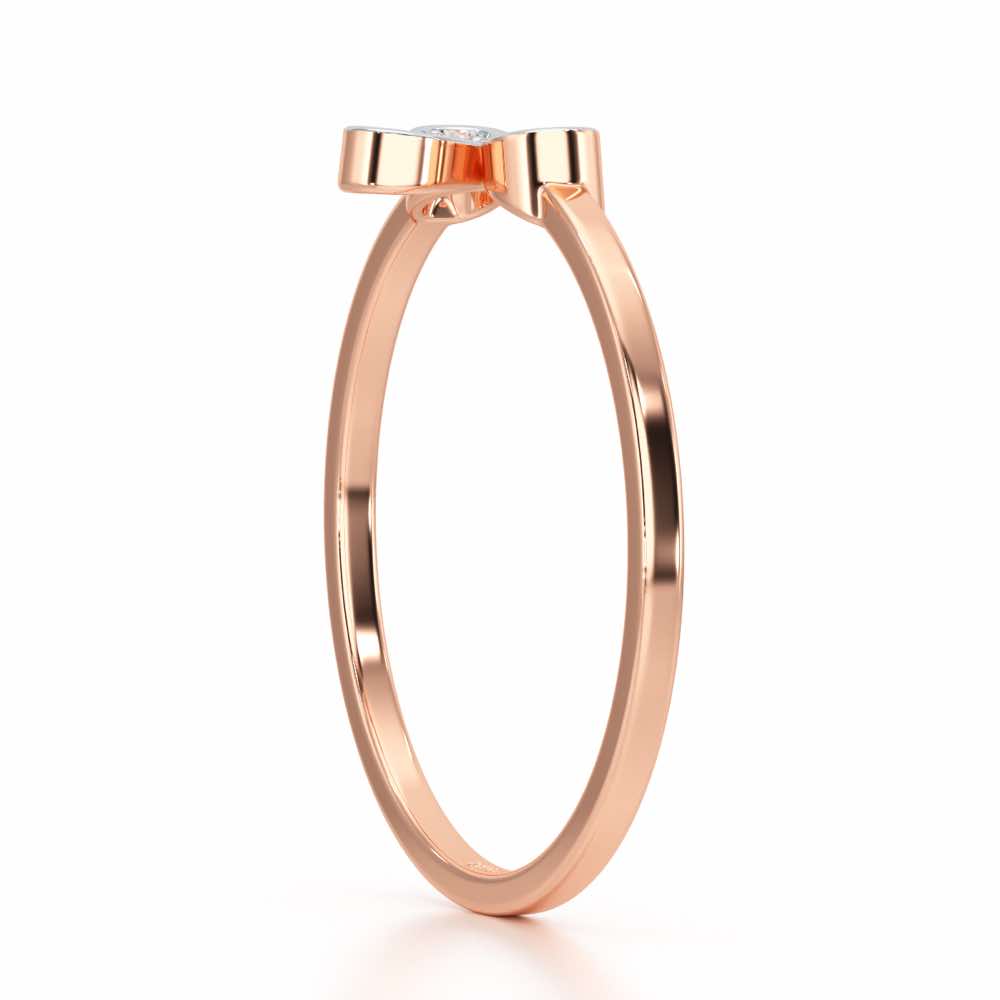 Glow Petals Silver Ring - Rose Gold - Image 3