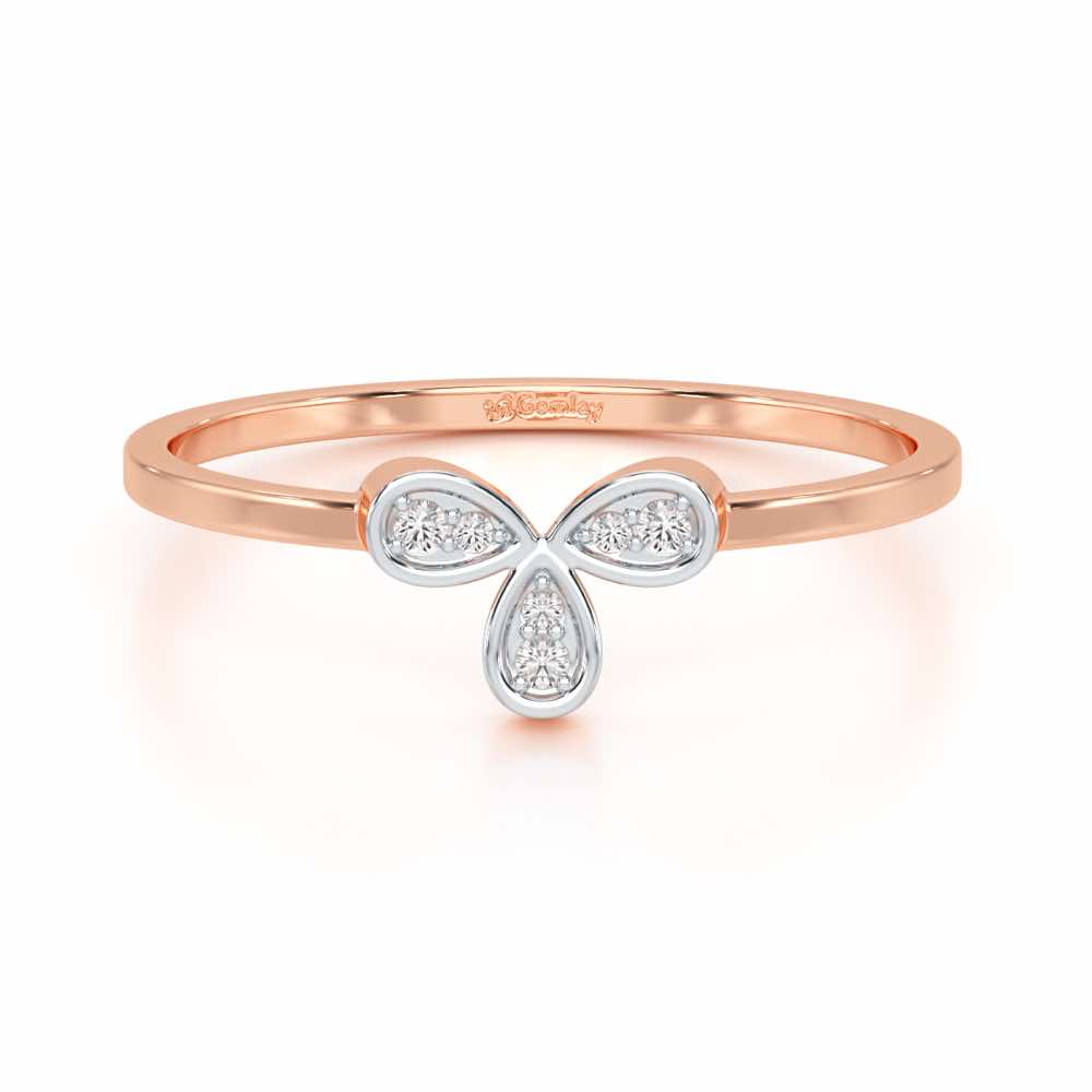 Glow Petals Silver Ring - Rose Gold - Image 4