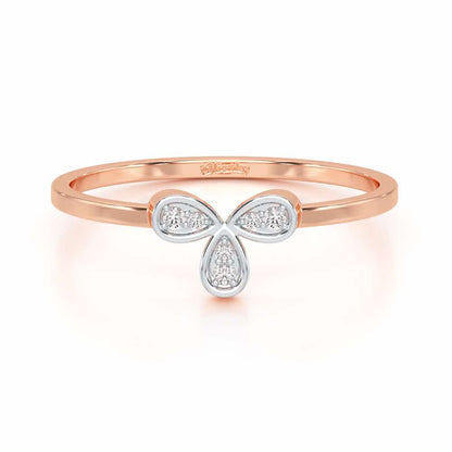 Glow Petals Silver Ring - Rose Gold - Image 4
