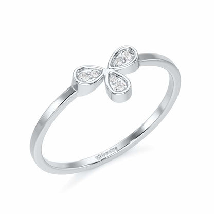 Glow Petals Silver Ring - White Gold - Image 1