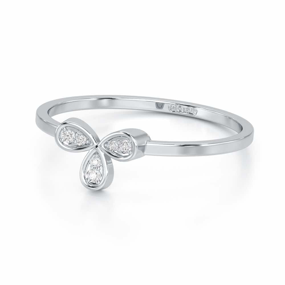 Glow Petals Silver Ring - White Gold - Image 2