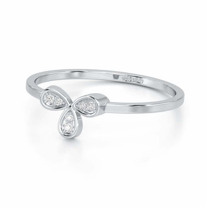 Glow Petals Silver Ring - White Gold - Image 2