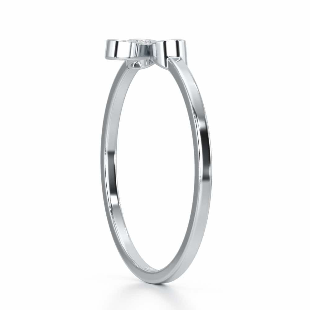 Glow Petals Silver Ring - White Gold - Image 3