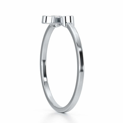 Glow Petals Silver Ring - White Gold - Image 3