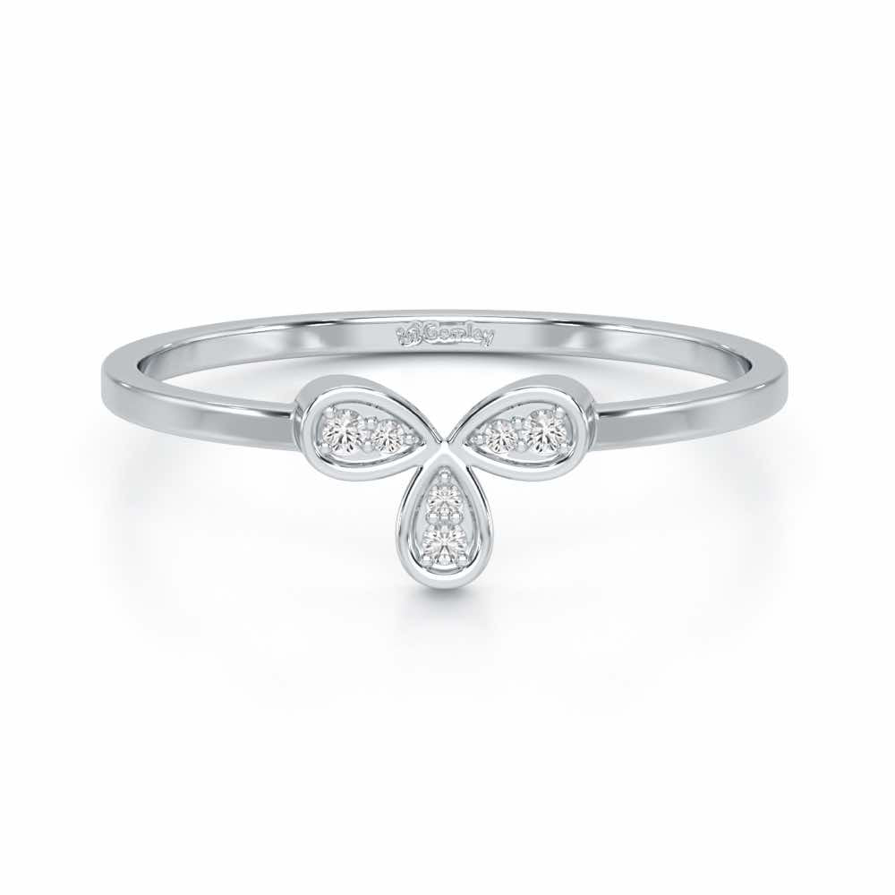 Glow Petals Silver Ring - White Gold - Image 4