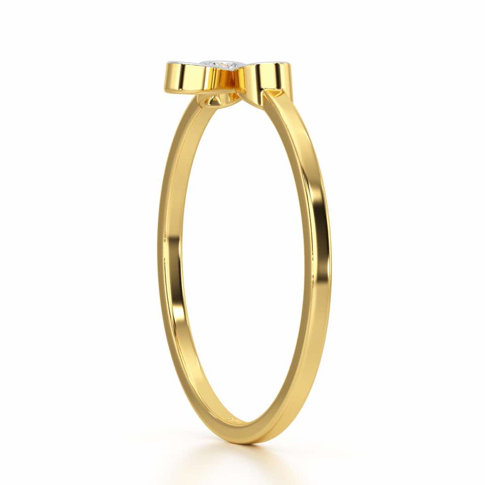 Glow Petals Silver Ring - Yellow Gold - Image 3