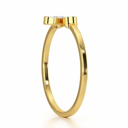 Glow Petals Silver Ring - Yellow Gold - Image 3