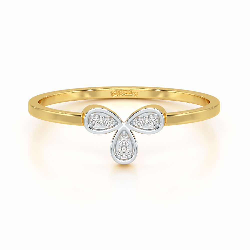 Glow Petals Silver Ring - Yellow Gold - Image 4