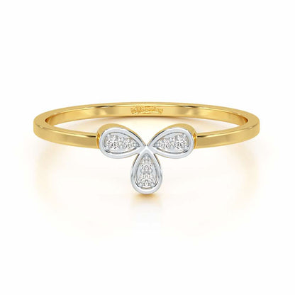 Glow Petals Silver Ring - Yellow Gold - Image 4