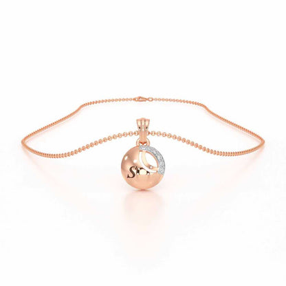 Glow Roll Silver Pendant - Rose Gold - Image 3