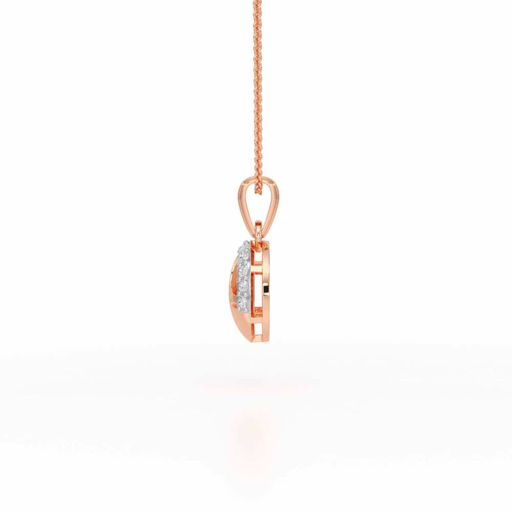 Glow Roll Silver Pendant - Rose Gold - Image 4