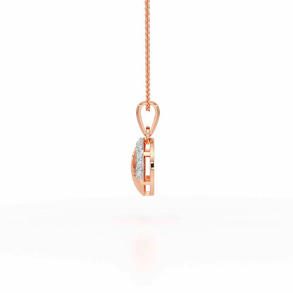 Glow Roll Silver Pendant - Rose Gold - Image 4