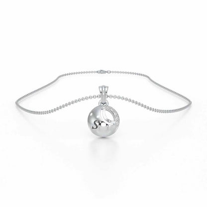 Glow Roll Silver Pendant - White Gold - Image 3