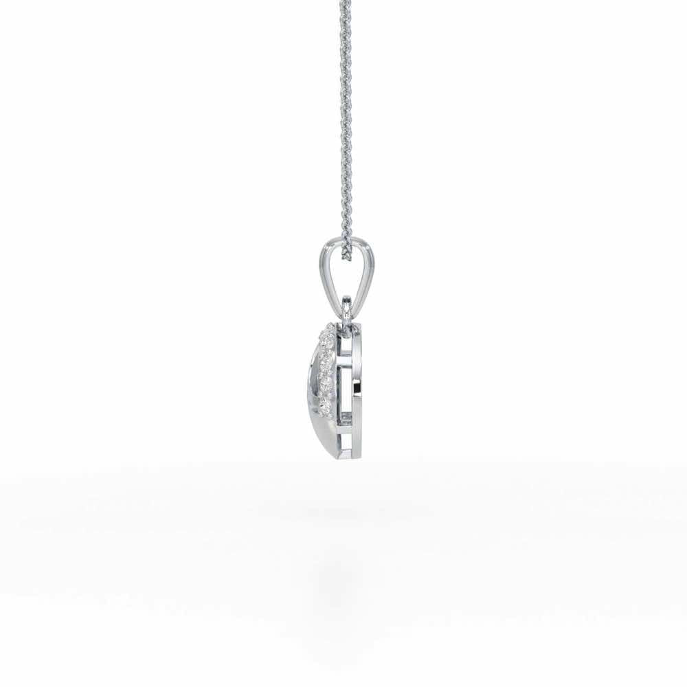 Glow Roll Silver Pendant - White Gold - Image 4