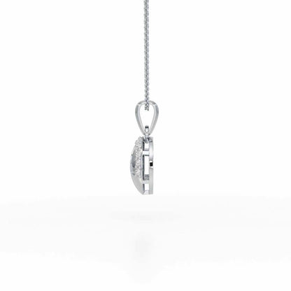 Glow Roll Silver Pendant - White Gold - Image 4