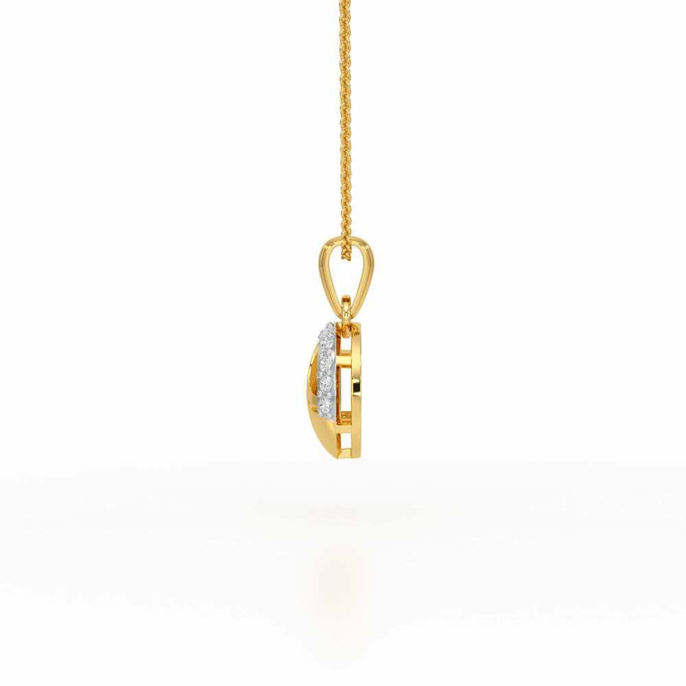 Glow Roll Silver Pendant - Yellow Gold - Image 4