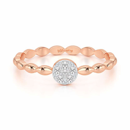 Glow Wave Silver Ring - Rose Gold - Image 4