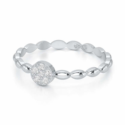 Glow Wave Silver Ring - White Gold - Image 2