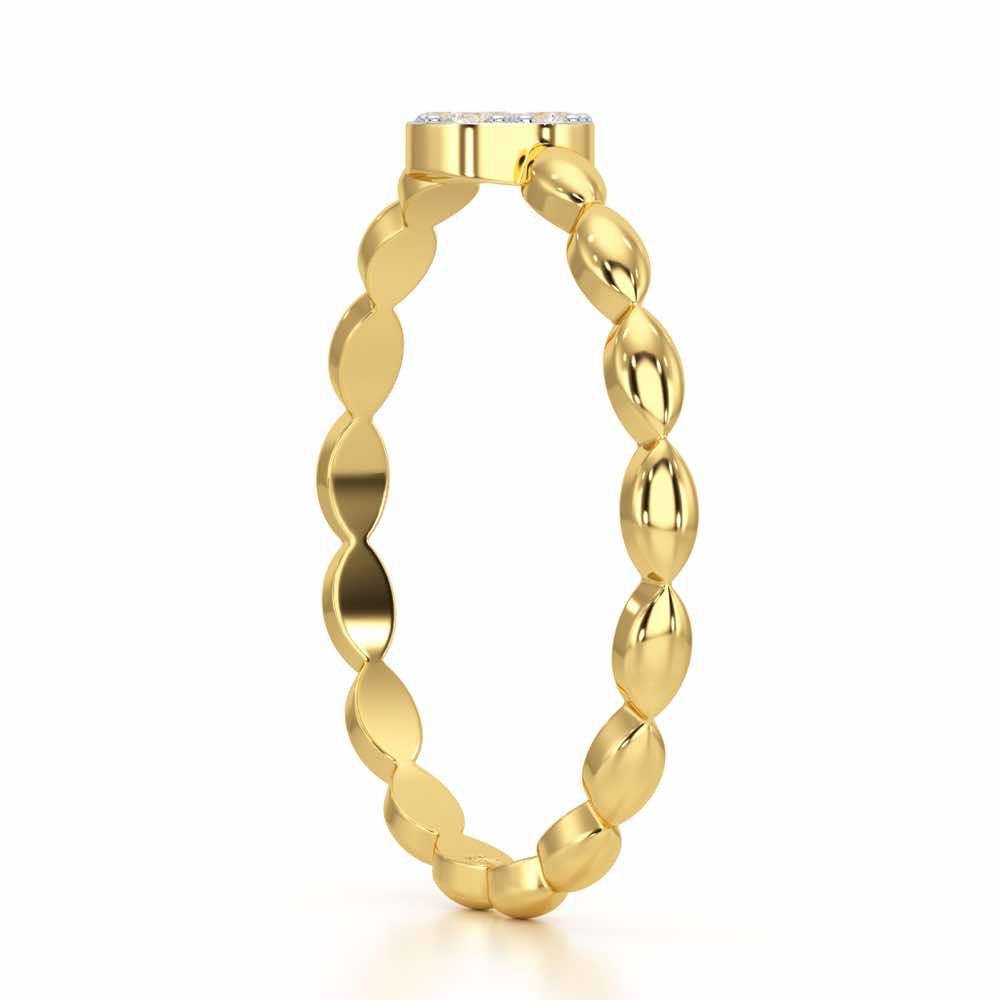 Glow Wave Silver Ring - Yellow Gold - Image 3