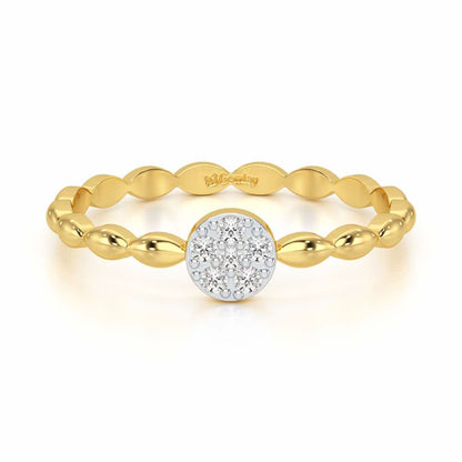 Glow Wave Silver Ring - Yellow Gold - Image 4