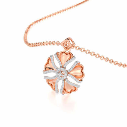Glowing Flora Silver Pendant - Rose Gold - Image 2