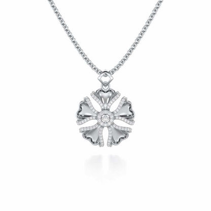 Glowing Flora Silver Pendant - White Gold - Image 1