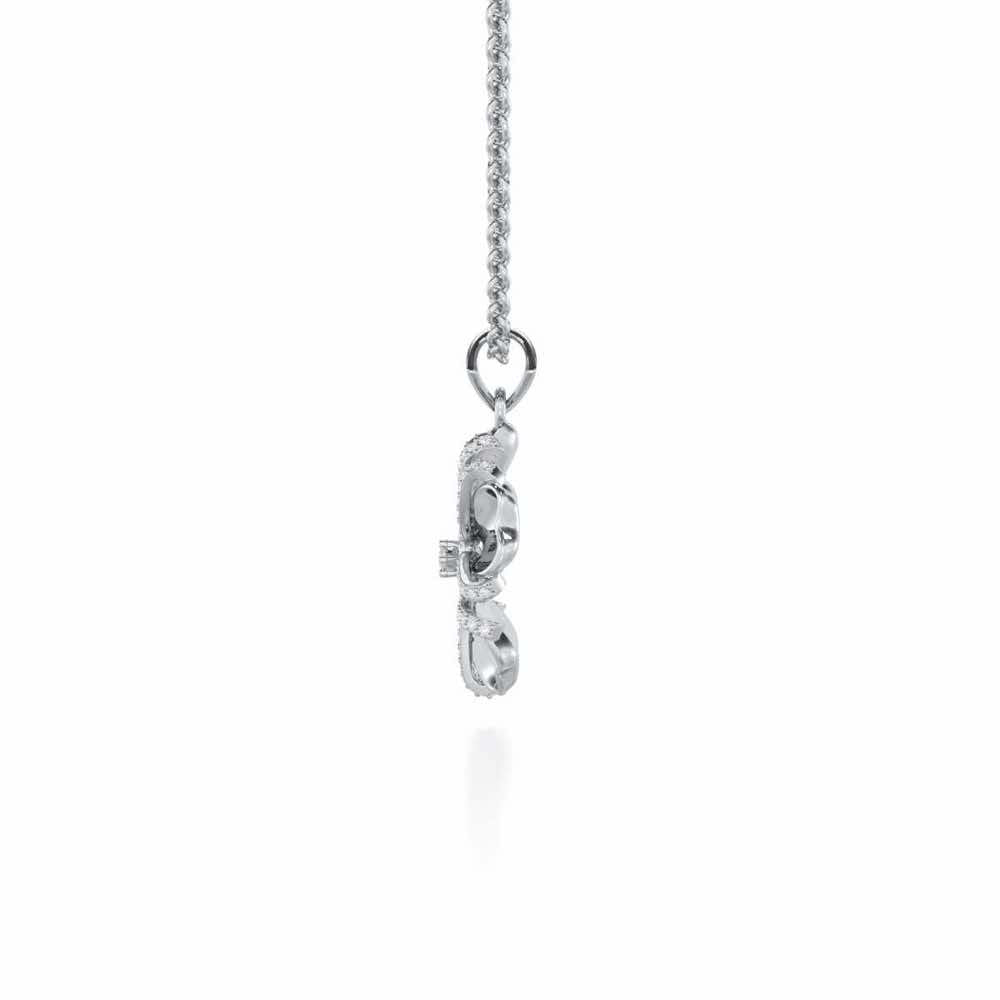 Glowing Flora Silver Pendant - White Gold - Image 4