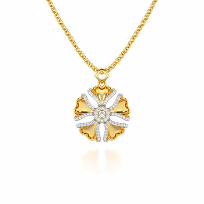 Glowing Flora Silver Pendant - Yellow Gold - Image 1