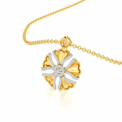 Glowing Flora Silver Pendant - Yellow Gold - Image 2