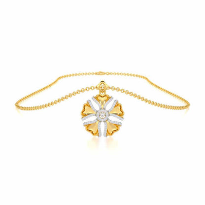Glowing Flora Silver Pendant - Yellow Gold - Image 3