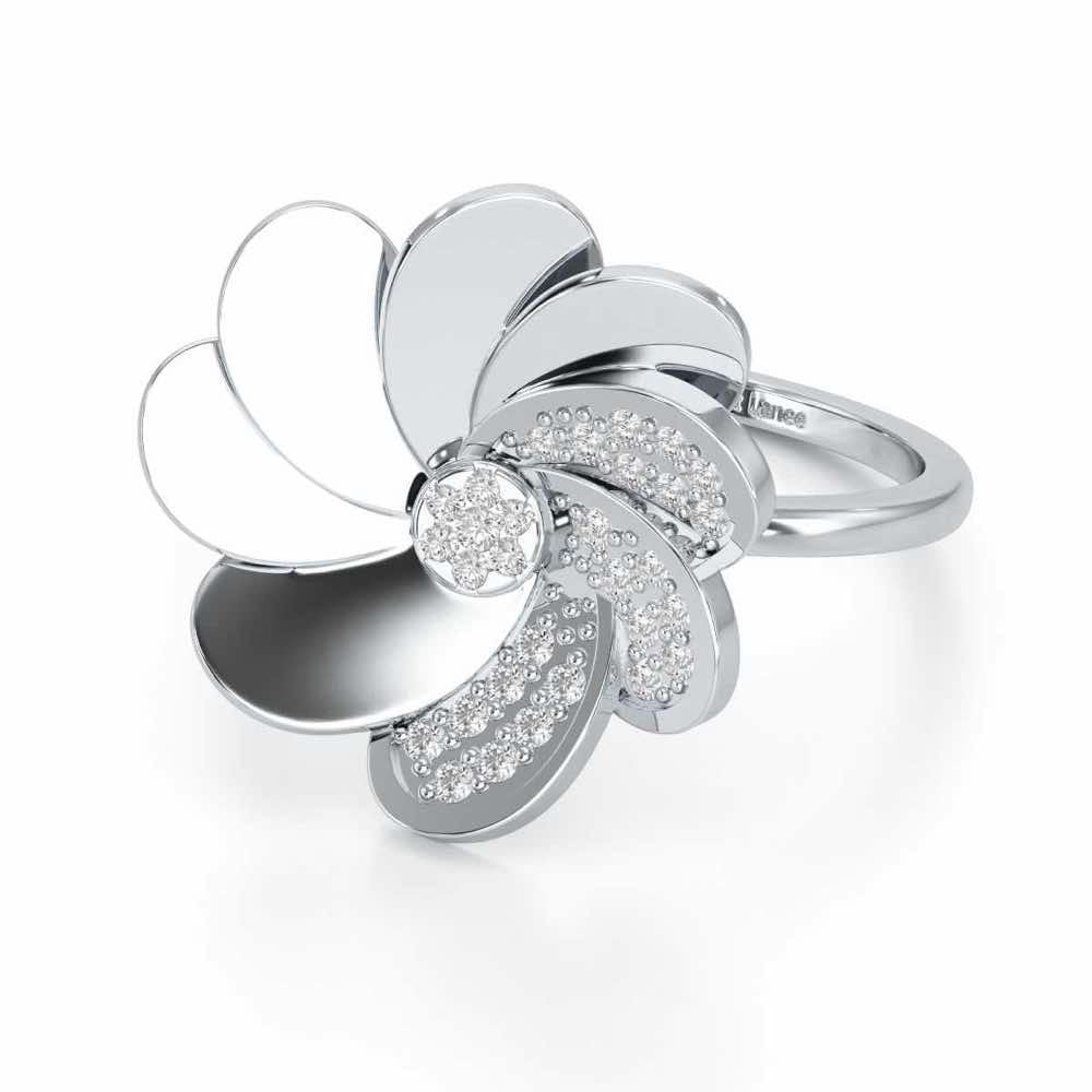 Glowing Flower Ring - White Gold - Image 2