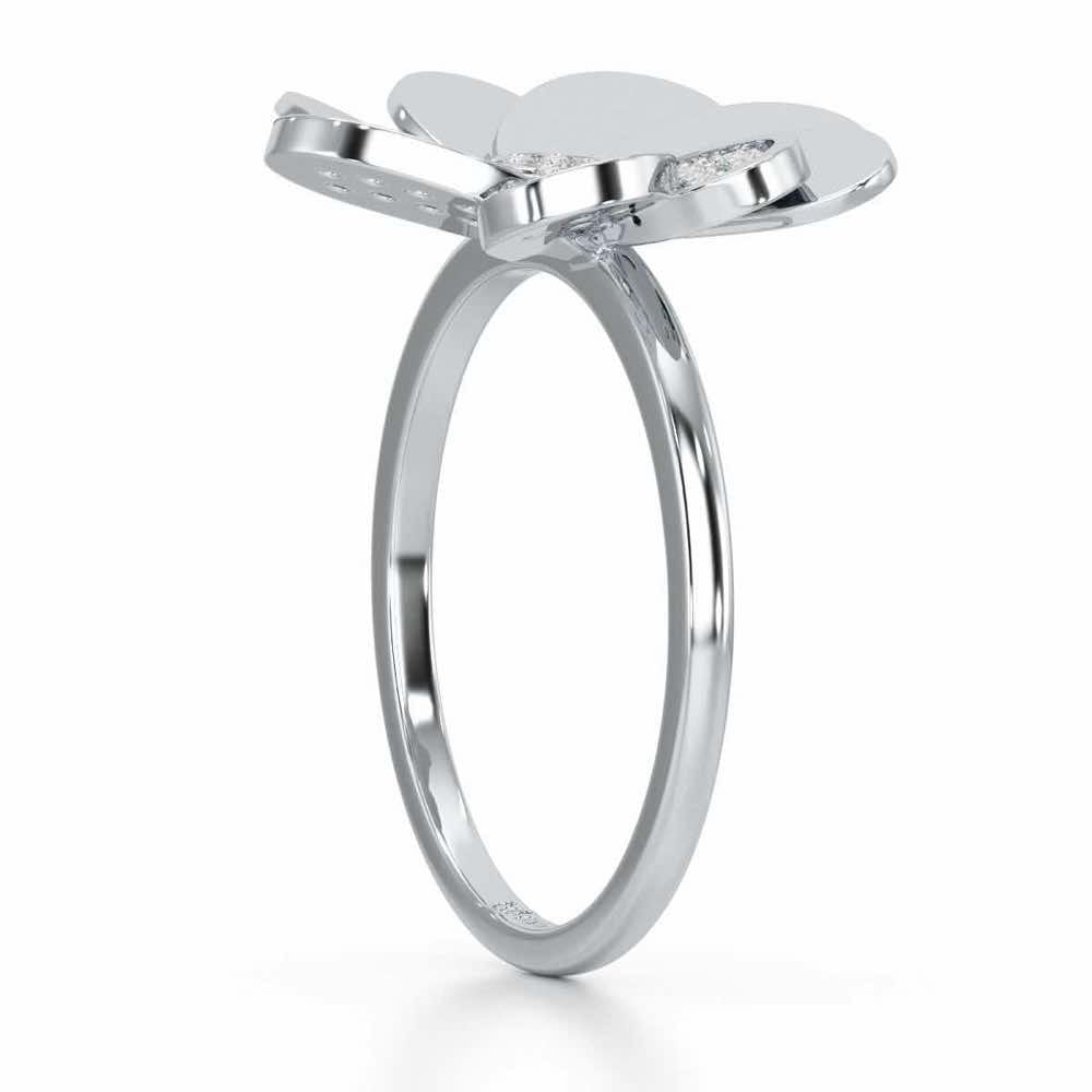 Glowing Flower Ring - White Gold - Image 3