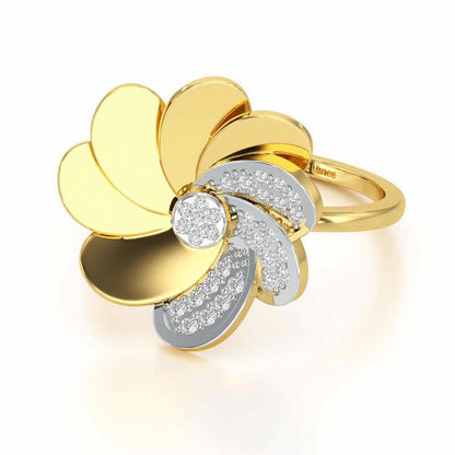 Glowing Flower Ring - Yellow Gold - Image 2