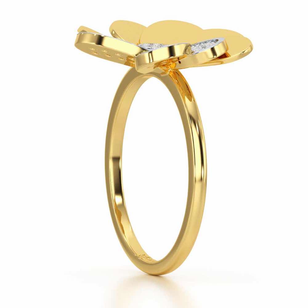 Glowing Flower Ring - Yellow Gold - Image 3