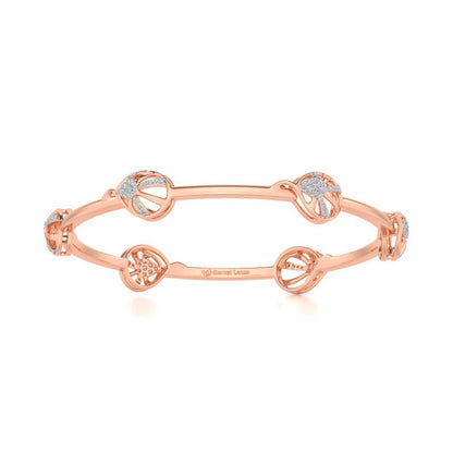 Oyster Silver Bangles - Rose Gold - Image 4