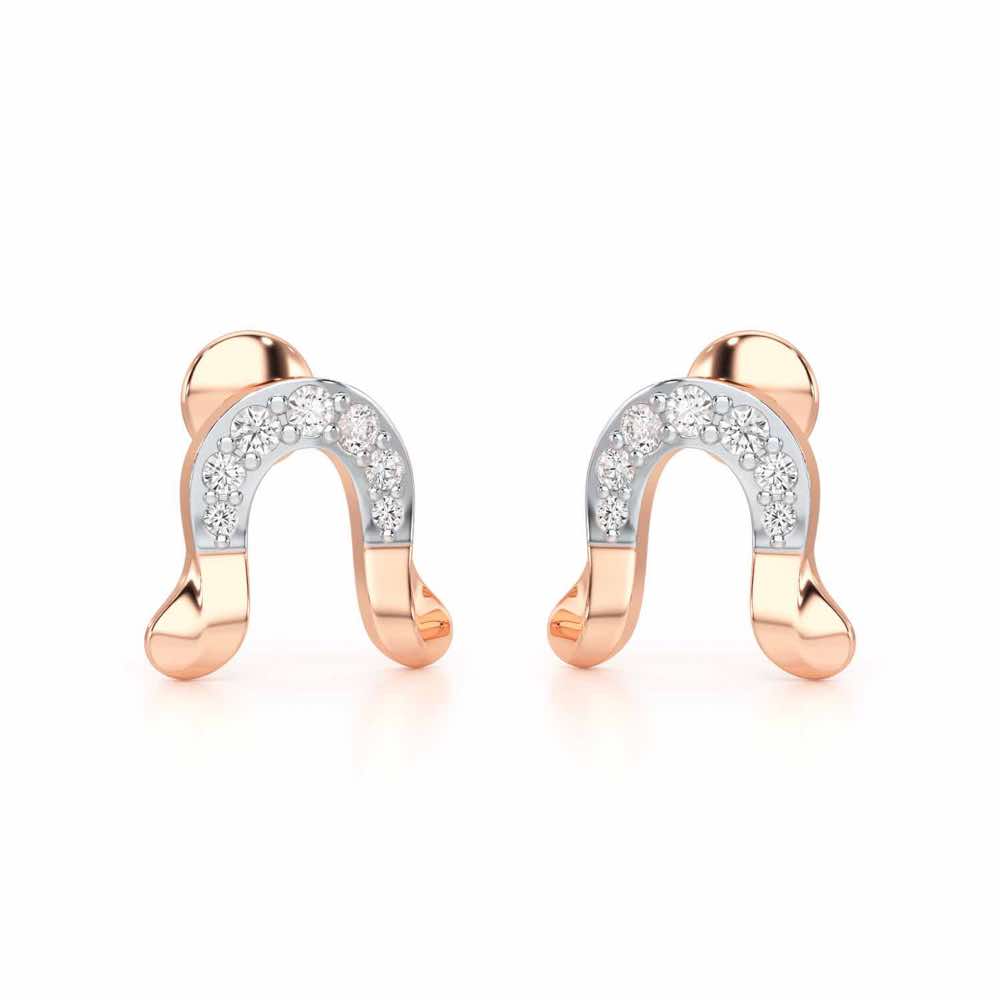Golden Cascade Silver Earrings - Rose Gold - Image 1