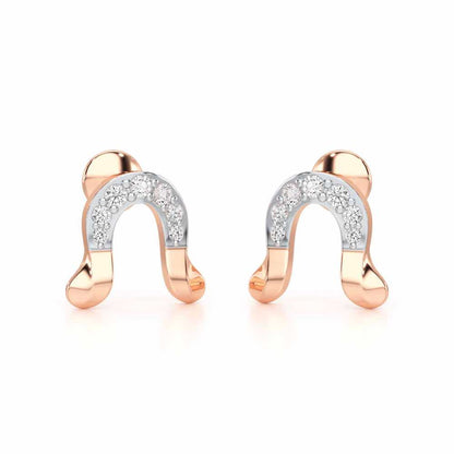 Golden Cascade Silver Earrings - Rose Gold - Image 1