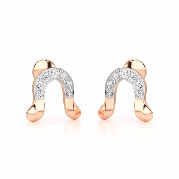 Golden Cascade Silver Earrings - Rose Gold - Image 1
