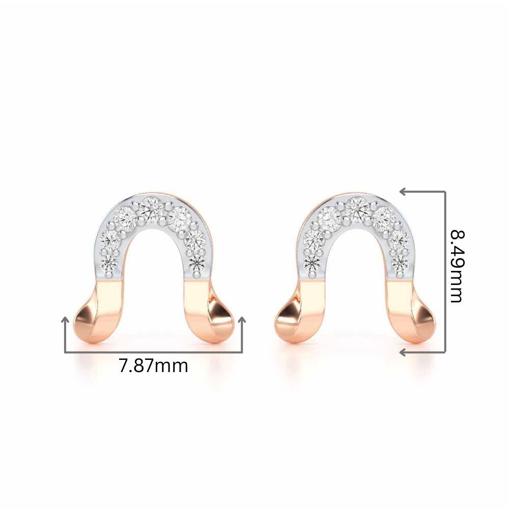 Golden Cascade Silver Earrings - Rose Gold - Image 2