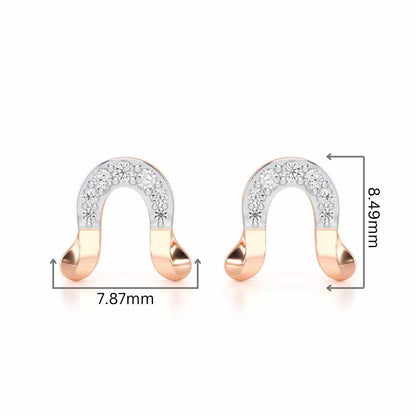 Golden Cascade Silver Earrings - Rose Gold - Image 2