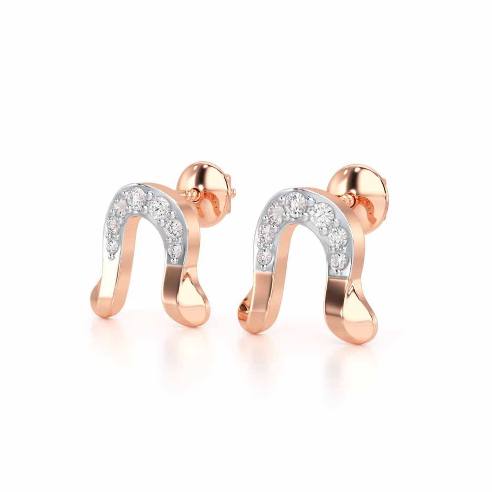 Golden Cascade Silver Earrings - Rose Gold - Image 3