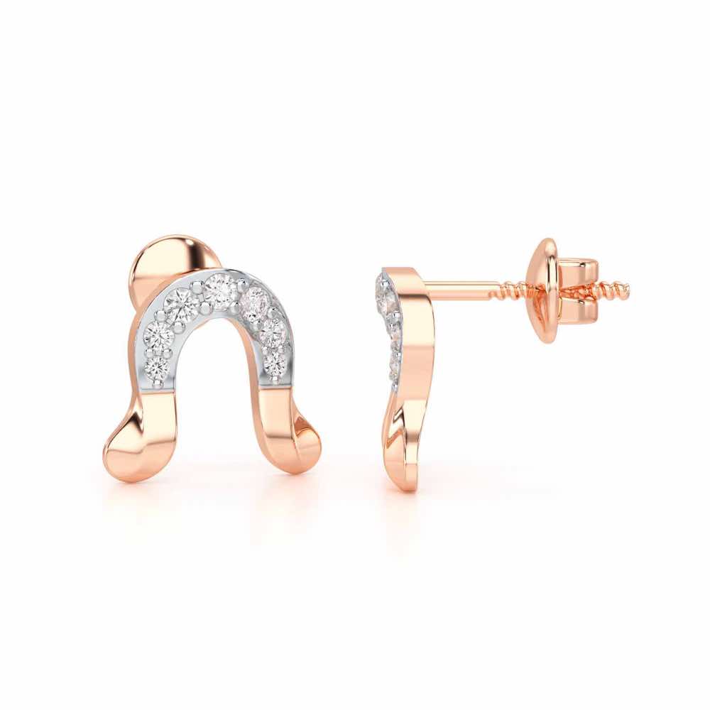 Golden Cascade Silver Earrings - Rose Gold - Image 4