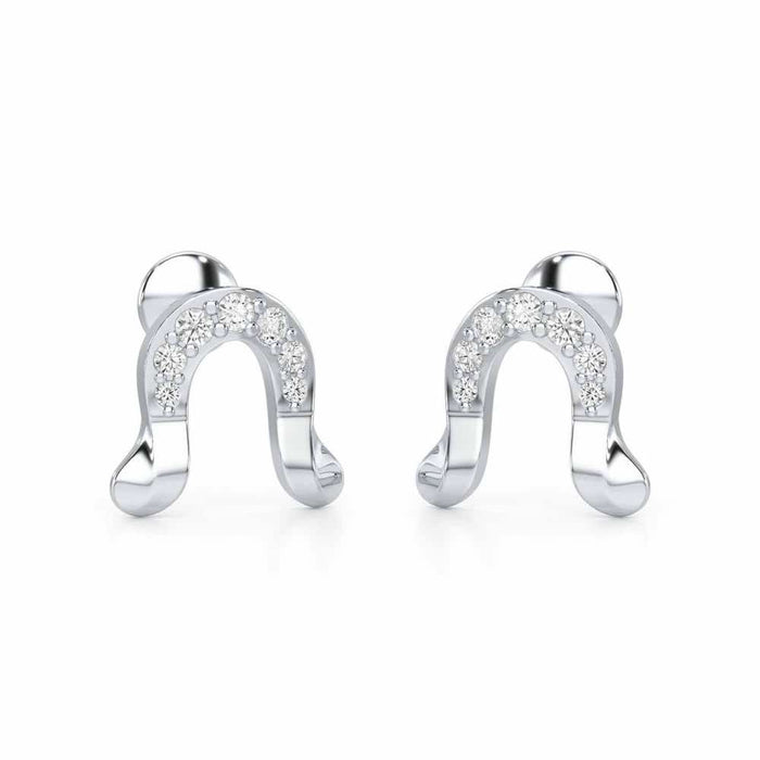 Golden Cascade Silver Earrings - White Gold - Image 1