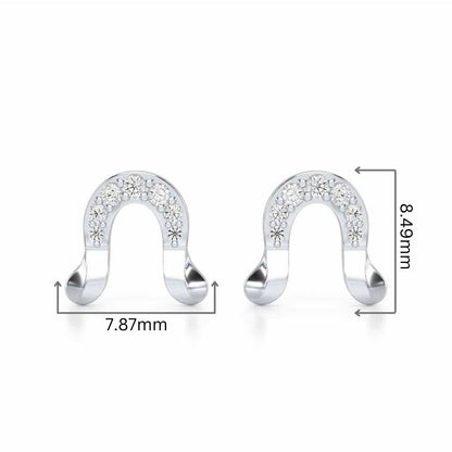 Golden Cascade Silver Earrings - White Gold - Image 2