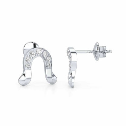 Golden Cascade Silver Earrings - White Gold - Image 4